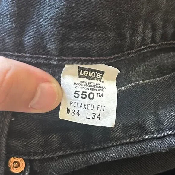 Vintage Black Levi 550 Jeans - Picture 4 of 4